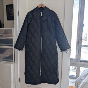GANNI Black Ripstop Quilt Coat